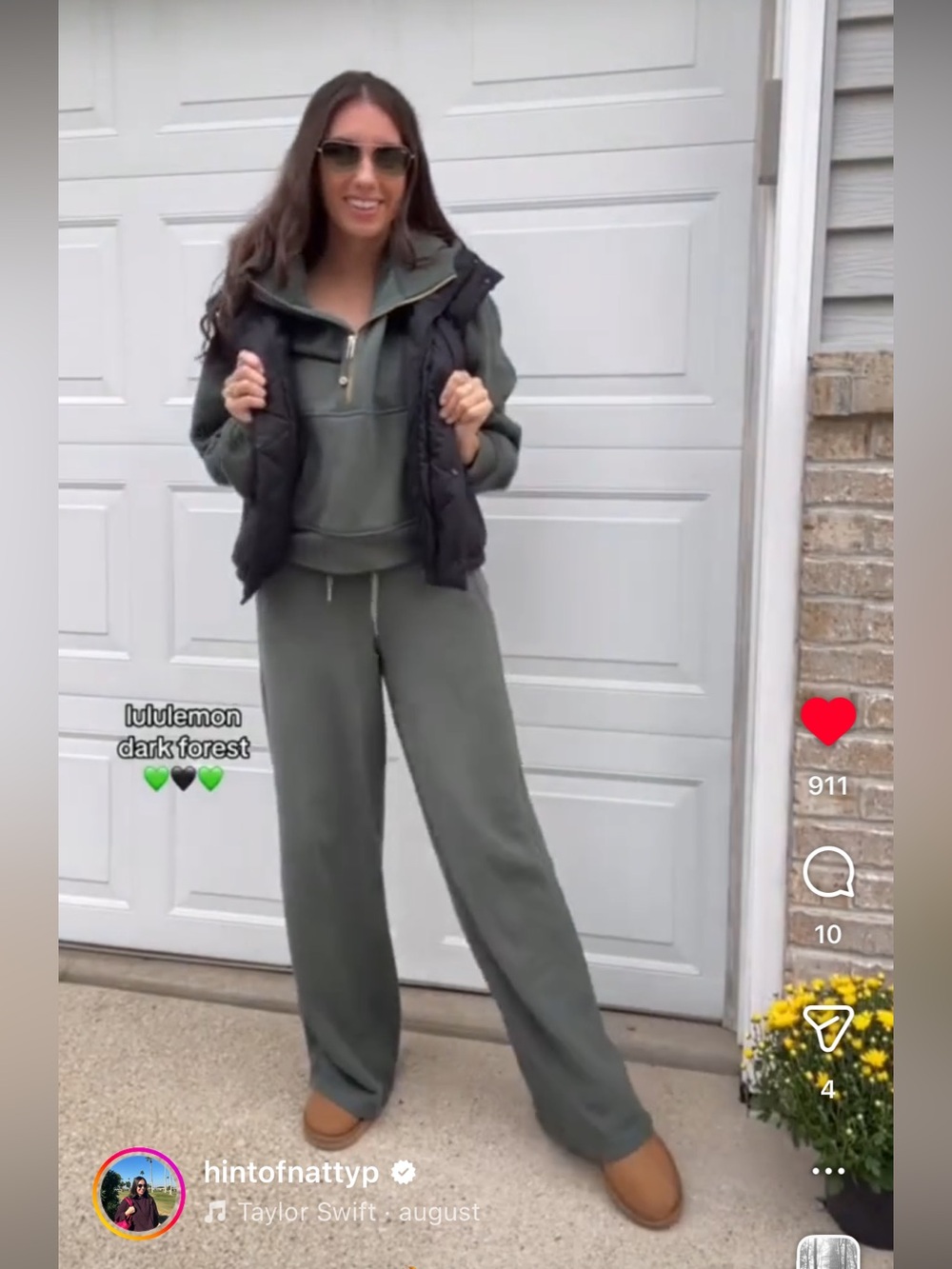 lululemon Scuba Set Sweatpants and Hoodie in Dark Forest sz M/L and 10